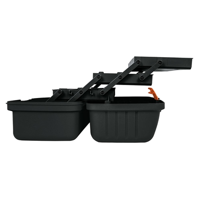 CAJA PARA PESCA PLASTICA 16" CON 3 BANDEJAS DESLIZABLES