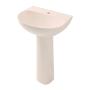 LAVABO PARA BAÑO CON PEDESTAL HUESO OVALADO 48 X 36.6 X 90.8 CM MANANTIAL