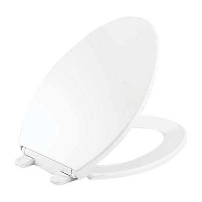 ASIENTO PARA BAÑO ALARGADO PLÁSTICO BLANCO QUICK-RELEASE