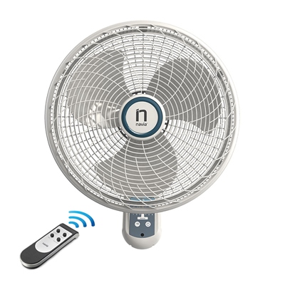 VENTILADOR DE PARED AJUSTABLE 18 PULGADAS PARA INTERIORES CON CONTROL REMOTO GRIS CLARO