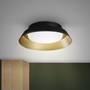 PLAFÓN ILUMINADO LED SOBREPONER CIRCULAR 25 W NEGRO LUZ CÁLIDA A NEUTRA INTERIOR
