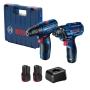 COMBO TALADRO ATORNILLADOR Y LLAVE DE IMPACTO 12V CON 2 BATERÍAS 2 AH Y MALETÍN