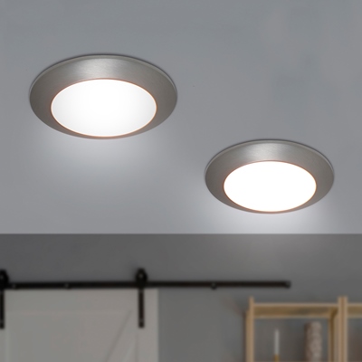 PLAFÓN ILUMINADO LED SOBREPONER CIRCULAR 12.5 W PLATA USO INTERIOR