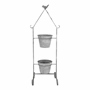MACETERO CHLOE DECORATIVO DE METAL GRIS