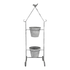 MACETERO CHLOE DECORATIVO DE METAL GRIS