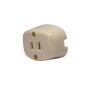 CONTACTO SENCILLO OVAL MARFIL DE SOBREPONER 15 AMP 127 V