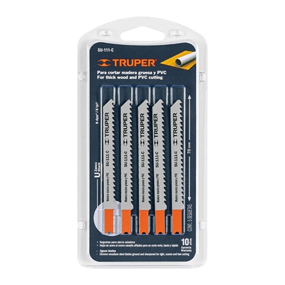 SEGUETA PARA SIERRA CALADORA PARA MADERA ACERO AL CROMO ZANCO U 8 DPP 5 PIEZAS
