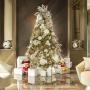 ÁRBOL DE NAVIDAD AMELIA 2.28 M NEVADO CON LUCES LED 1197 RAMAS 600 FOCOS