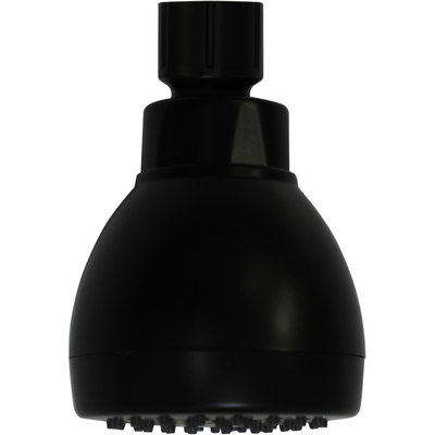 REGADERA FIJA REDONDA PVC NEGRO MATE 1 FUNCIÓN ALTA PRESIÓN