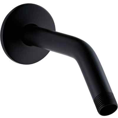 BRAZO PARA REGADERA DE PARED NEGRO MATE ACERO INOXIDABLE ANTICORROSIÓN