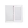 VENTANA CORREDIZA DE PVC 60 X 60 CM APERTURA CORREDIZA BLANCO
