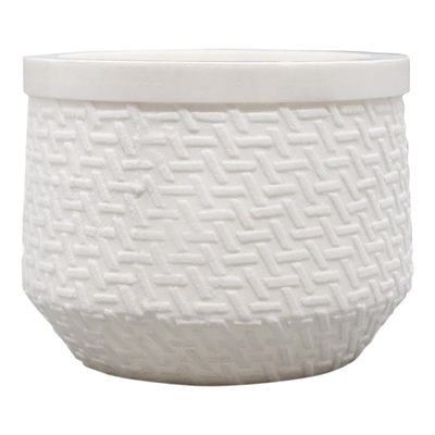 MACETA 5" VINIL TURIN BLANCO (164843)