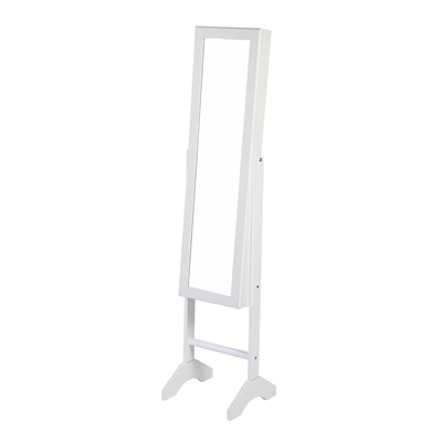 ESPEJO JOYERO DECORATIVO RECTANGULAR CON MARCO BLANCO 1.53 M X 35.5 X 33.5 CM