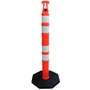 POSTE ANARANJADO DE 1.2 M PARA CONTROL VIAL CON 4 REFLEJANTES.
