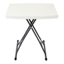 MESA PLEGABLE RECTANGULAR DE JARDÍN 66 X 45.7 CM PLÁSTICO Y METAL BLANCO