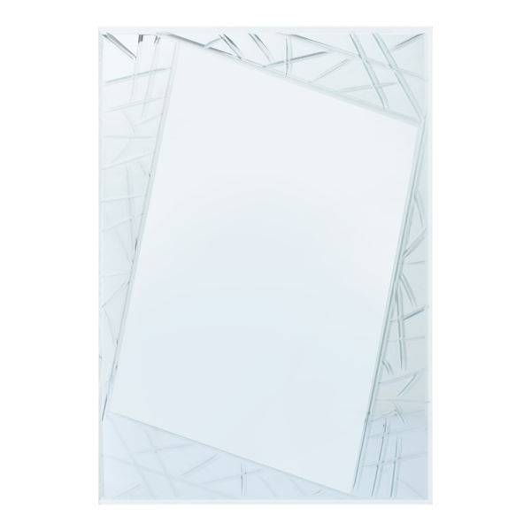 ESPEJO PARA BAÑO DE PARED RECTANGULAR SIN MARCO BRILLANTE 60 X 45 CM DISEÑO MODERNO