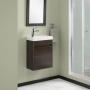 MUEBLE PARA BAÑO DE EMPOTRAR LAPINE 16" OLMO OSCURO EN MELAMINA CON LAVABO BLANCO