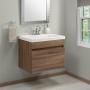 MUEBLE PARA BAÑO DE EMPOTRAR VERNAI 24" CARAMELO EN MELAMINA CON LAVABO COLOR BLANCO