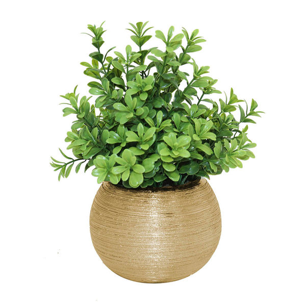 PLANTA DE PLÁSTICO DECORATIVA 26 X 20 CM CON MACETA DE CERÁMICA