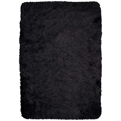 TAPETE PARA SALA POLIÉSTER 120 X 170 CM NEGRO FÁCIL DE LIMPIAR