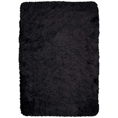 TAPETE PARA SALA POLIÉSTER 120 X 170 CM NEGRO FÁCIL DE LIMPIAR