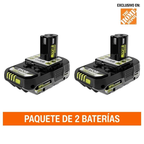 ONE+ 18V PAQUETE DE 2 BATERÍAS COMPACTAS DE IONES DE LITIO HIGH PERFORMANCE 2.0 AH