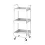 CARRITO DE ALMACENAJE PARA COCINA 3 NIVELES ACERO 32.6 X 30.1 X 74 CM