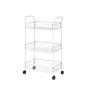 CARRITO ORGANIZADOR PARA COCINA 3 NIVELES 45 X 28 CM CON RUEDAS DE ACERO