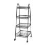 CANASTA ORGANIZADORA ACERO 4 NIVELES 105 X 38.5 X 40.7 CM NEGRO