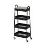 CARRITO DE ALMACENAJE C CUBIERTA MDF 4 N NEGRO