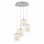 LÁMPARA COLGANTE DE 4 LUCES LED 152.4 X 30 CM PLATA