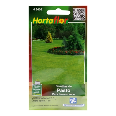 SEMILLAS DE PASTO PARA TERRENO SECO 20 GR HORTAFLOR
