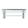 REPISA CON PORTA TOALLAS PLATA 14.5 X 38 X 12 CM