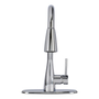LLAVE PARA FREGADERO MONOMANDO CROMO CUELLO ALTO 15" CON MANGUERA EXTRAÍBLE