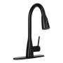 LLAVE PARA FREGADERO MONOMANDO NEGRO RETRÁCTIL 15" CONTROL PRECISO