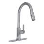 LLAVE PARA FREGADERO MONOMANDO CROMO CUELLO ALTO 16" CON MANGUERA EXTRAÍBLE