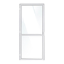 PUERTA EXTERIOR BATIENTE 80 X 210 CM DERECHA BLANCO ALUMINIO