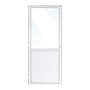 PUERTA EXTERIOR BATIENTE 80 X 210 CM DERECHA BLANCO ALUMINIO