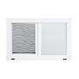 VENTANA CORREDIZA DE ALUMINIO 60 X 40 CM IZQUIERDA A DERECHA BLANCA