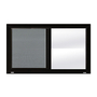 VENTANA CORREDIZA DE ALUMINIO 90 X 60 CM IZQUIERDA A DERECHA CHOCOLATE
