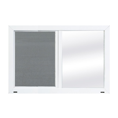 VENTANA CORREDIZA DE ALUMINIO 90 X 60 CM IZQUIERDA A DERECHA BLANCA