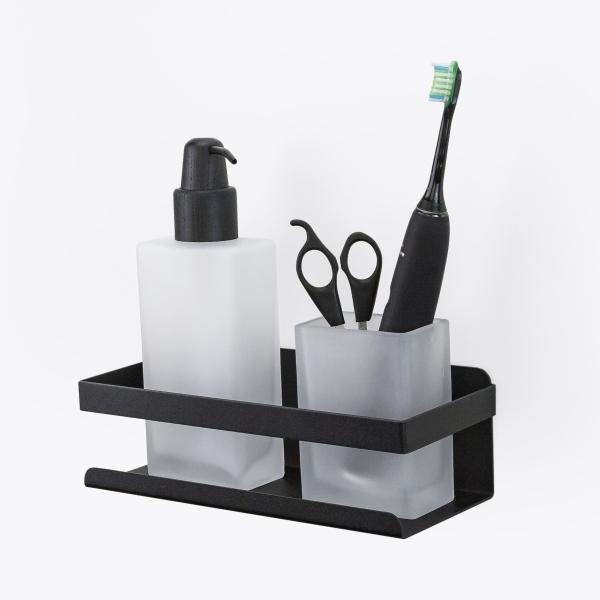 REPISA BARRA COLOR NEGRO 8X24X10.5 CM