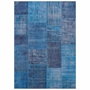 TAPETE PARA SALA CHENILLE POLIÉSTER 190 X 290 CM AZUL CONFORT DECORATIVO