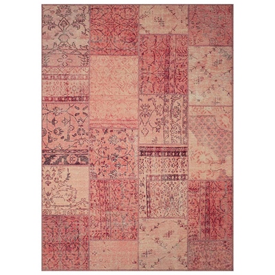 TAPETE PARA SALA CHENILLE POLIÉSTER 115 X 170 CM ROSA DECORATIVO