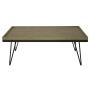MESA CENTRO DECORATIVA OSLO MDF Y METAL 110 X 60 X 40 CM CAFÉ