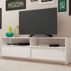 MUEBLE PARA TV PARA 70 PULGADAS MADERA BLANCO 180 X 55 X 33 CM