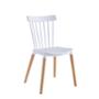SET DE 4 SILLAS DE COMEDOR FRENCH, ESTILO MODERNO Y MINIMALISTAS, SILLAS BLANCAS Y PATAS DE MADERA