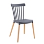 SET DE 4 SILLAS DE COMEDOR FRENCH, ESTILO MODERNO Y MINIMALISTAS, SILLAS GRISES Y PATAS DE MADERA