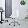 SILLA DE OFICINA TULIP, ESTILO EAMES MINIMALISTA, COLOR BLANCO