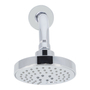 REGADERA DE PLATO FIJA REDONDA LATÓN CROMO 3 FUNCIONES AHORRO DE AGUA